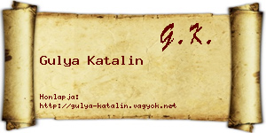 Gulya Katalin névjegykártya